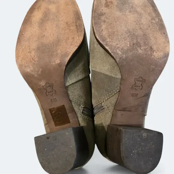 Tory Burch Ankle Boots Green Suede Size 6 - Picture 5 of 5